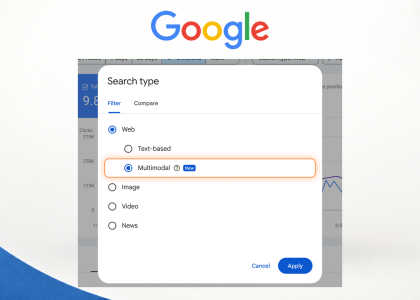 Tampilan filter multimodal di Google Search Console, sumber Search Engine Journal