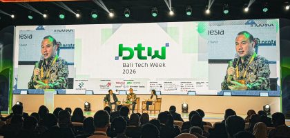 Suasana peluncuran model AI GoTo di Bali Tech Week 2026