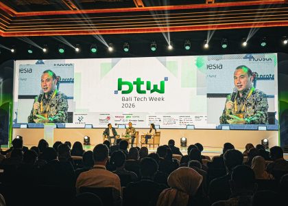Suasana peluncuran model AI GoTo di Bali Tech Week 2026